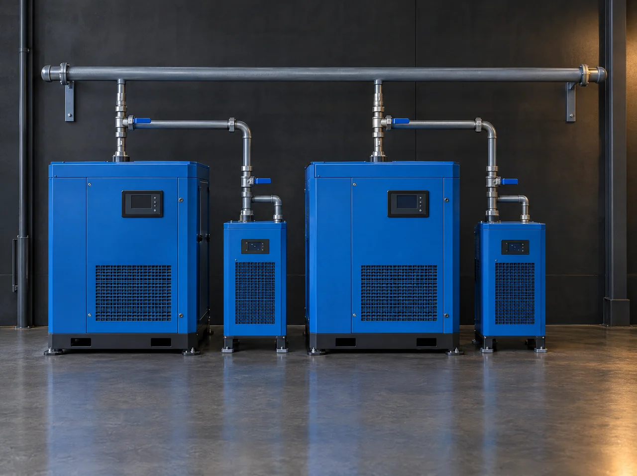 Dual Quincy air compressors